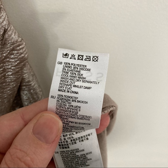 REISS Abellia Metallic Short Sleeve Dress - Picture 12 of 12